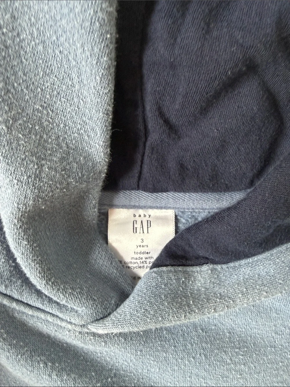 GAP Kids Blue Monster Zip-Hoodie 3T